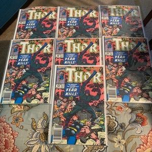 Lot of 7 Thor #418 Marvel Comics 1990 Wrecking Crew!.